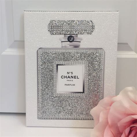 Oliver Gal Chanel No. 5 Glitter Embellished Framed Wall Decor